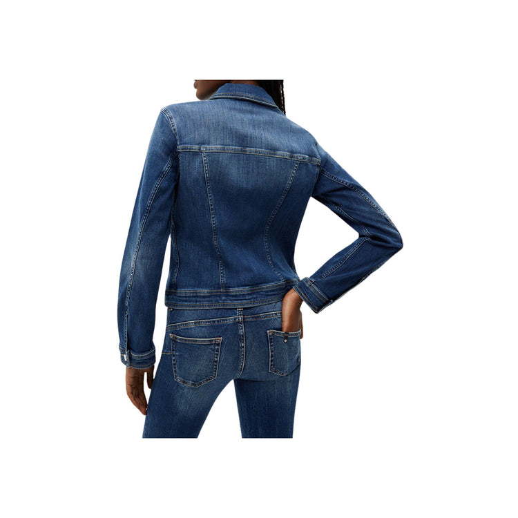 Giubbino Donna in denim con zip