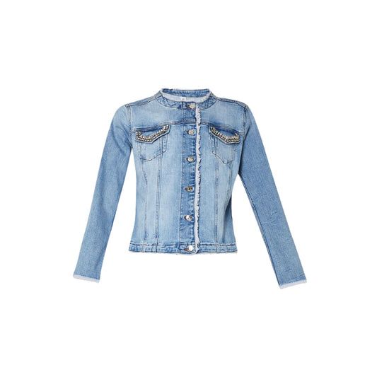 Giubbotto Donna in denim con dettagli gioiello