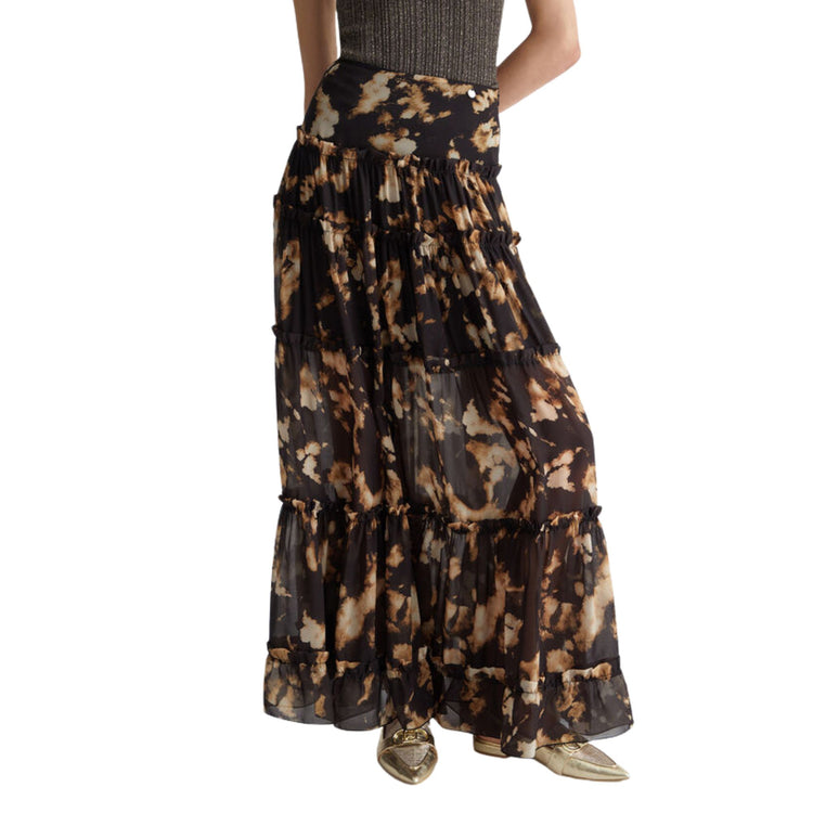Women's skirt in printed georgette