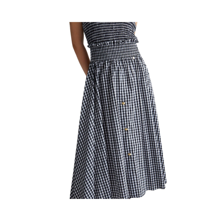 Jupe midi femme à carreaux