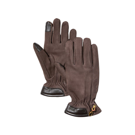 Men's leather gloves with touchscreen tips