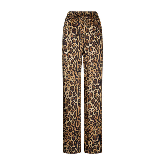 Pantaloni Donna in twill con stampa animalier