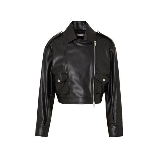Giacca Donna cropped modello biker