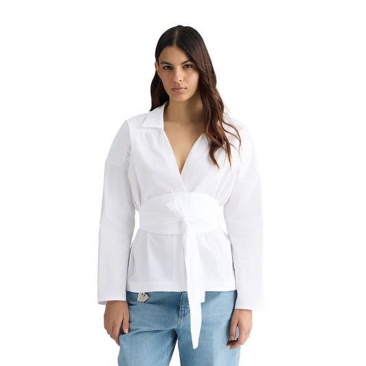 Camicia Donna con fusciacca Bianco