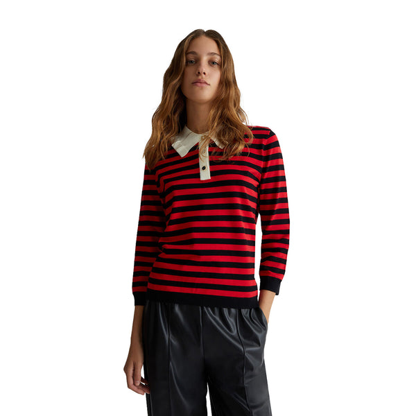 Oltre RIGHE CON BOTTONI DIETRO - Maglione - nero Oltre RIGHE CON BOTTONI DIETRO - Maglione - nero