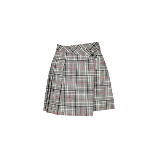 Minigonna Donna in Tartan grigio