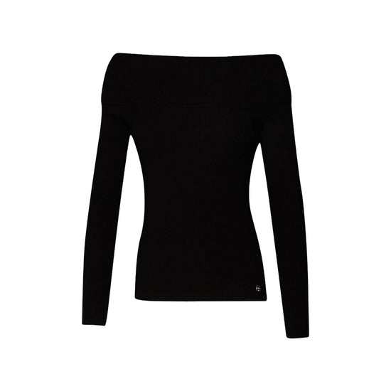 Maglia nera off-shoulder 