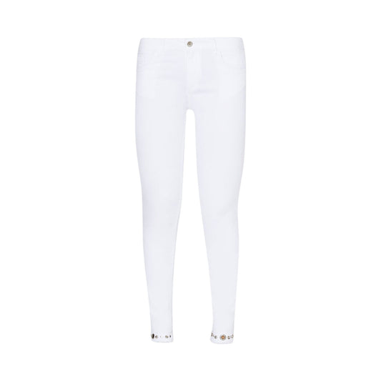 Jeans Bianco con dettagli sul fondo