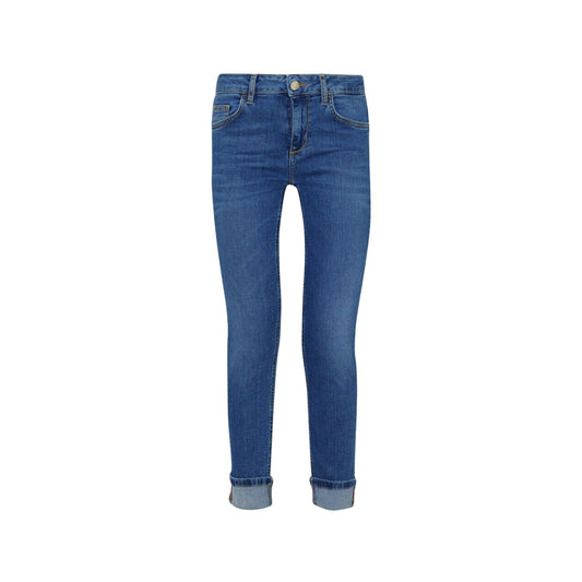 Jean femme skinny à revers