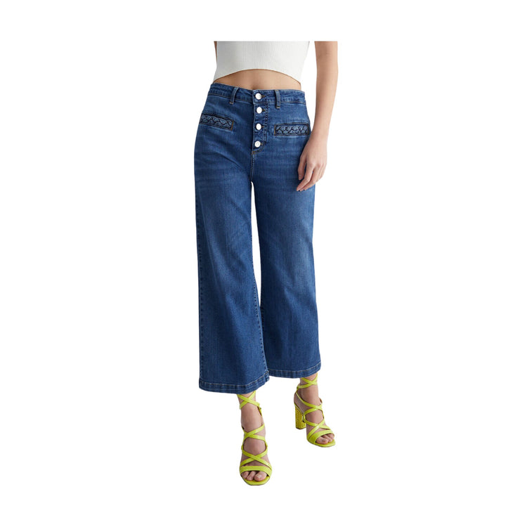 Jean femme cropped en coton