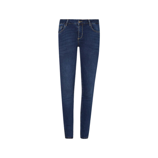 Jeans Donna con spacchetti con strass sul fondo
