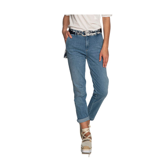 Jeans Donna modello chino Colore Denim Blu