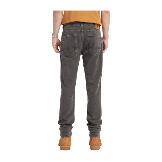 Jeans Uomo Stretch Washed slim grigio retro