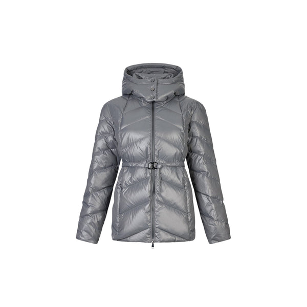 Piumino Donna trapuntato con cappuccio Grigio