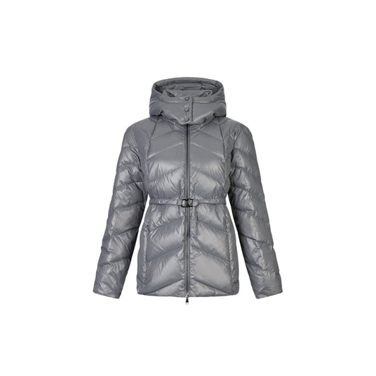 Piumino Donna trapuntato con cappuccio Grigio