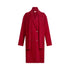 Cappotto Donna in lana con sciarpa Rosso