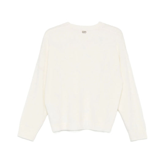 Maglia Donna con motivo cut-out Bianca