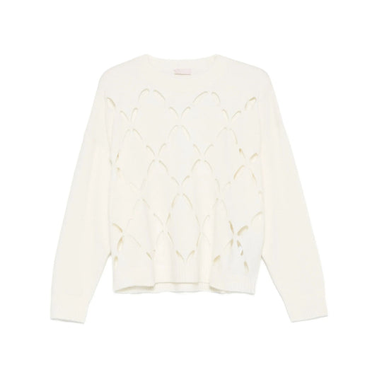 Maglia Donna con motivo cut-out Bianca