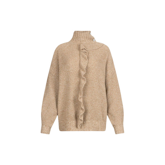 Maglia Donna collo alto con maxi volant