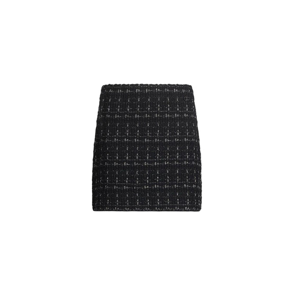 Minigonna Donna in misto lana lurex