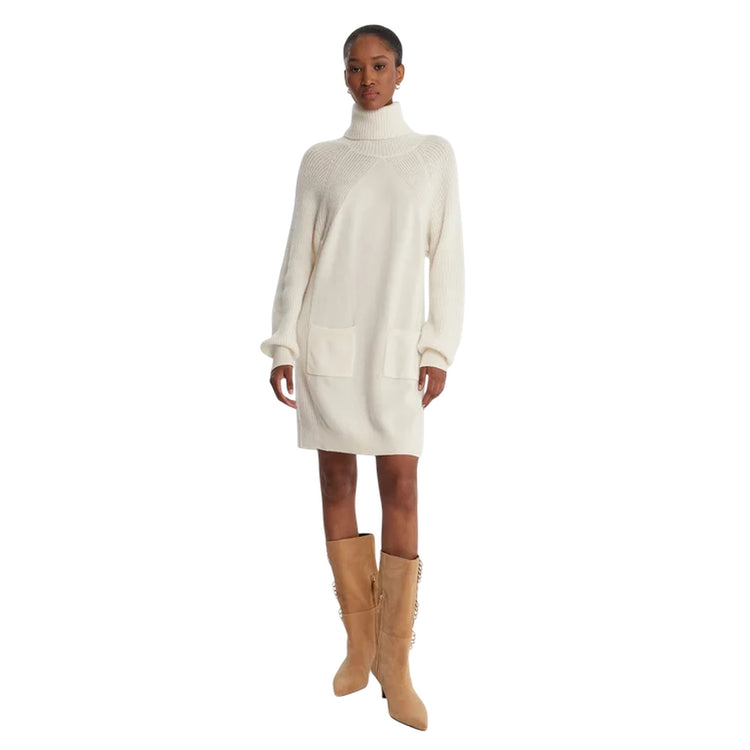 Abito Donna in lana Bianco modella frontale