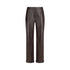 Pantaloni Donna in tessuto spalmato marrone