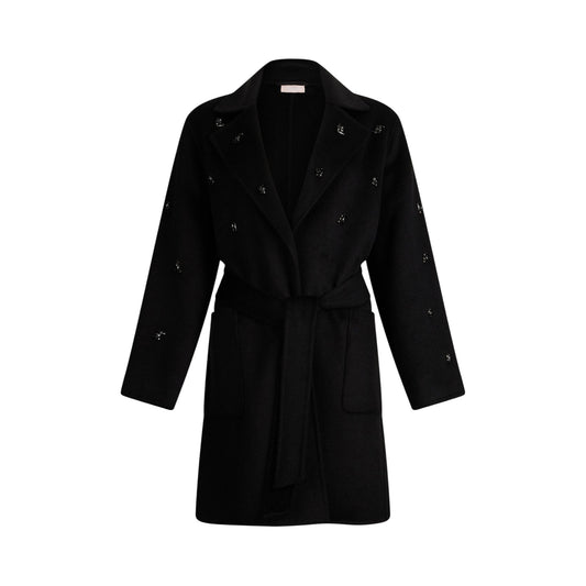Cappotto Donna in lana con ricami gioiello