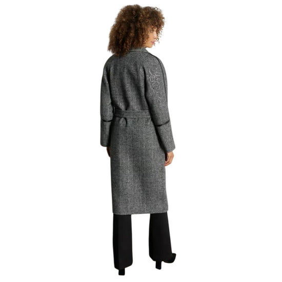 Cappotto lungo Donna con inserti lurex retro