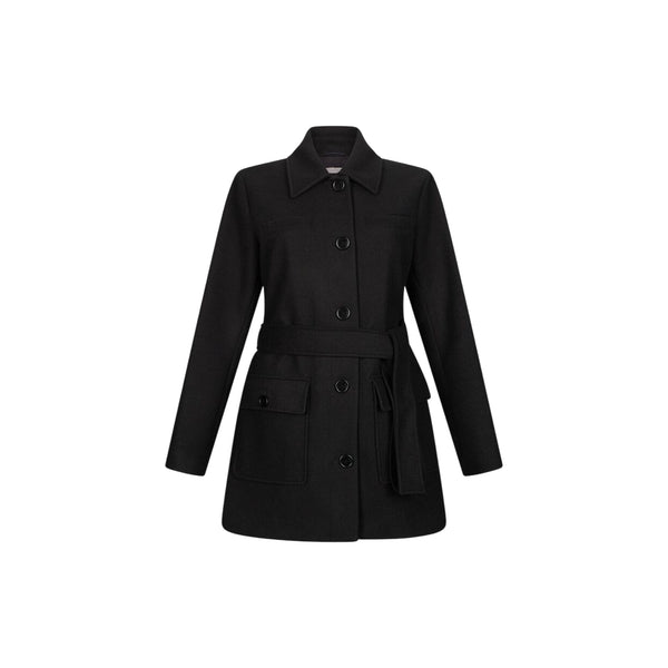 Cappotto Donna con collo a camicia Nero