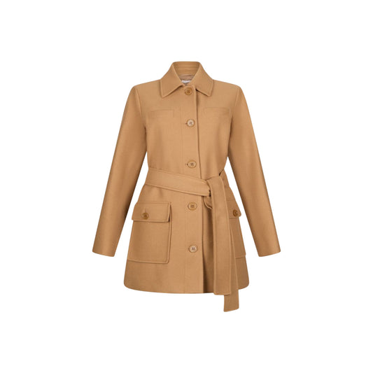 Cappotto Donna con collo a camicia Marrone