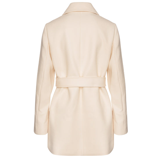 Cappotto Donna con collo a camicia Beige retro