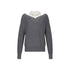 Maglione Donna grigio con ricami gioiello