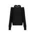 Maglione Donna nero con ricami gioiello
