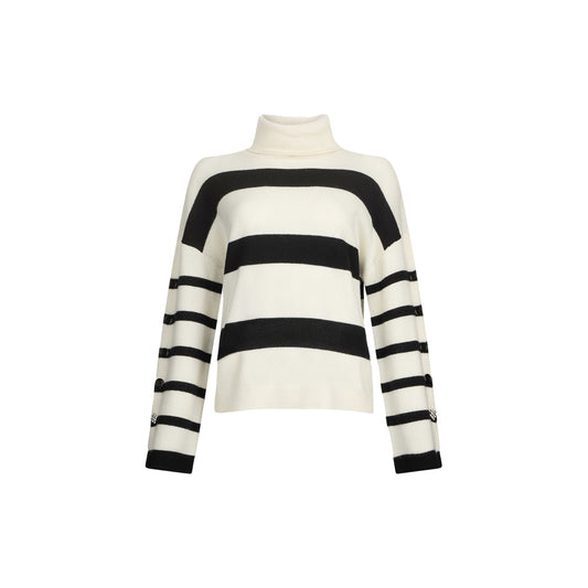 Dolcevita Donna con bottoni sulla manica