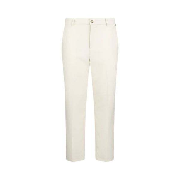 Pantaloni chino Donna in tessuto mélange Bianco
