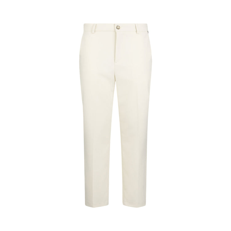 Pantaloni chino Donna in tessuto mélange Bianco