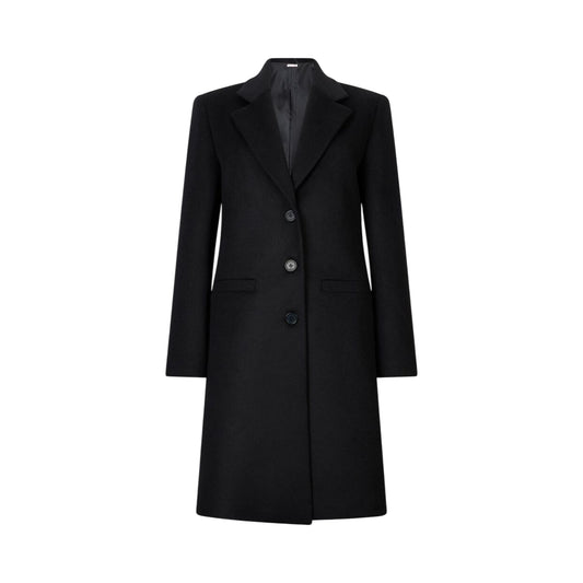 Cappotto Donna basic in lana Nero