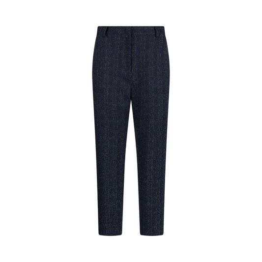 Pantaloni Donna in bouclé Blu
