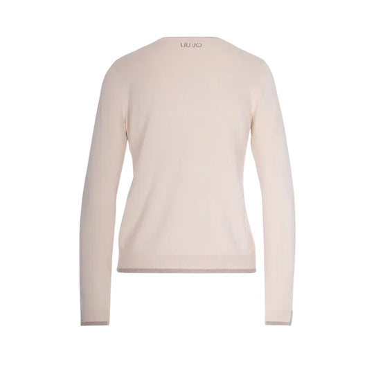 Cardigan Donna con inserti lurex Naturale retro