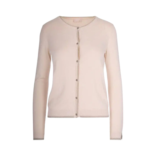 Cardigan Donna con inserti lurex Naturale