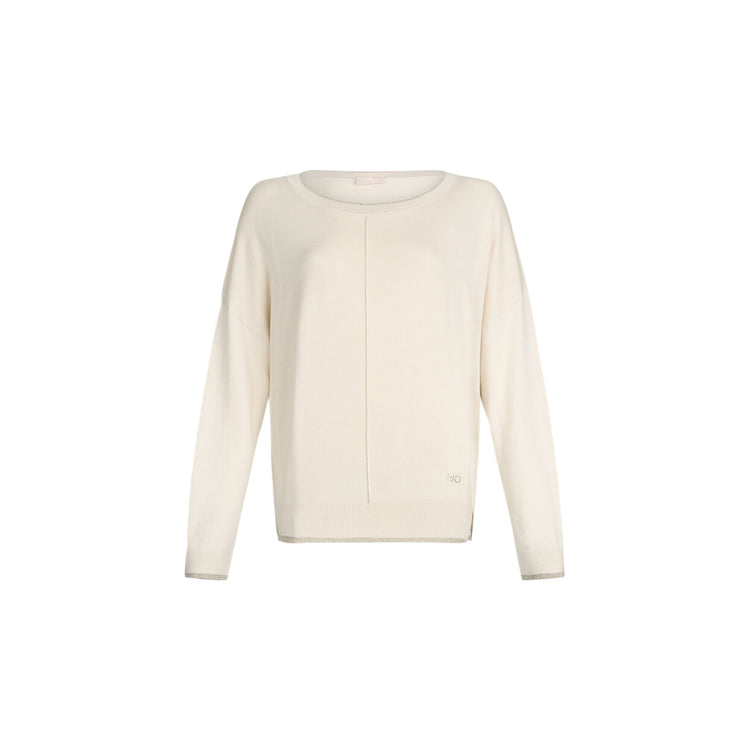 Maglia Donna Beige chiaro con dettagli lurex