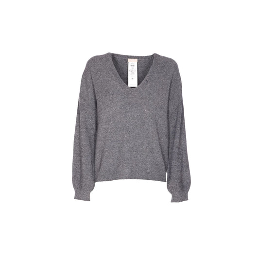 Maglia Donna con micro paillettes Grigio