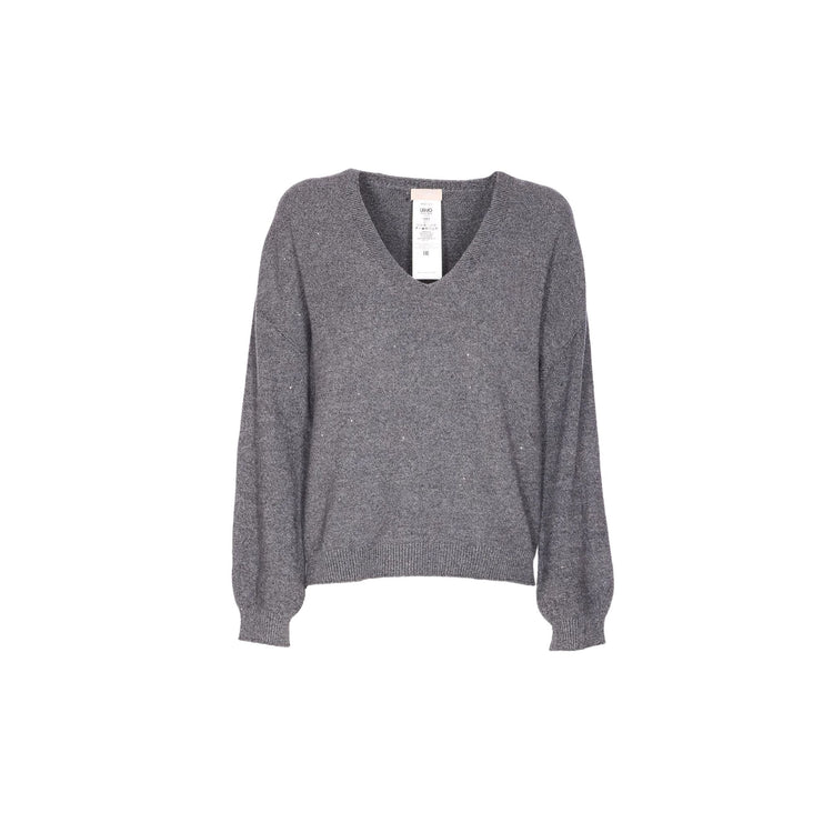 Maglia Donna con micro paillettes Grigio