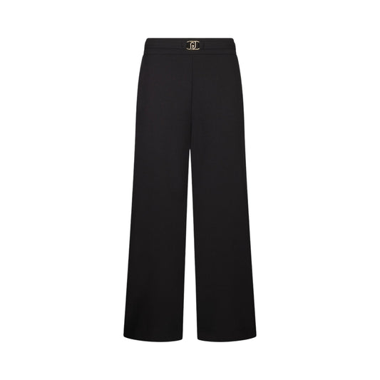 Pantaloni cropped Donna con cintura Nero
