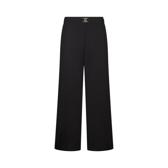 Pantaloni cropped Donna con cintura Nero