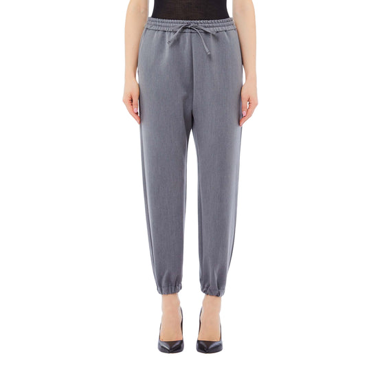 Pantaloni Donna jogging Grigio modella frontale