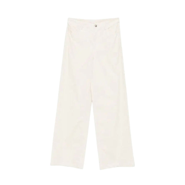 Pantaloni Donna in velluto a coste bianco