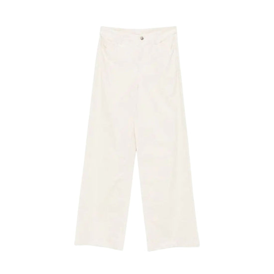 Pantaloni Donna in velluto a coste bianco
