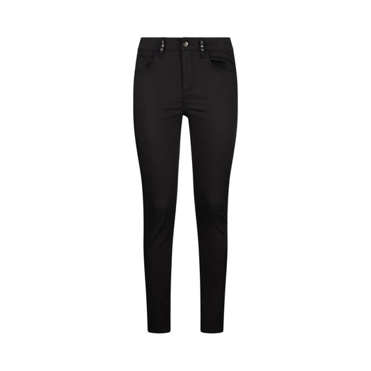 Pantaloni Donna Skinny Nero con pietre