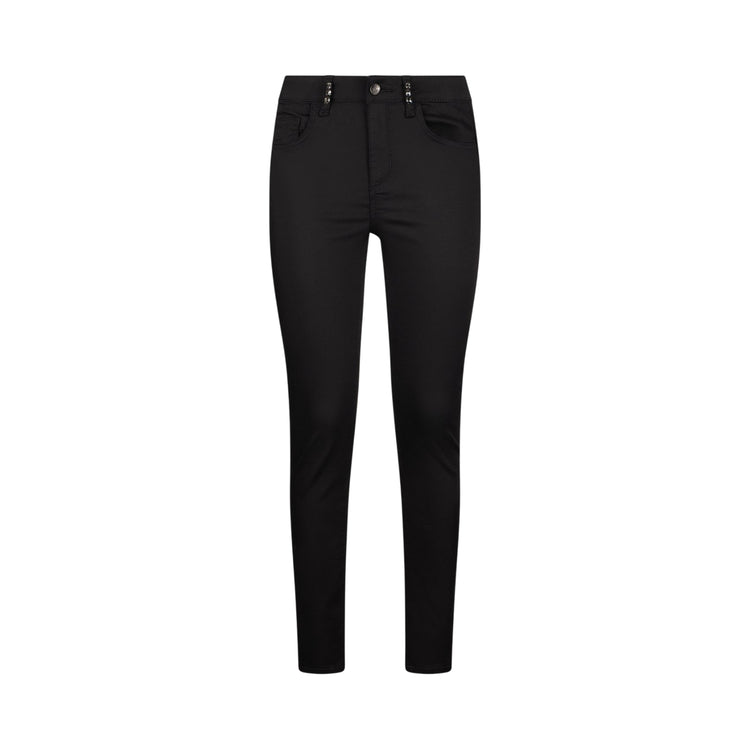 Pantaloni Donna Skinny Nero con pietre